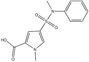 1-methyl-4-{[methyl(phenyl)amino]sulfonyl}-1H-pyrrole-2-carboxylic acid Struktur