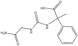 2-({[(2-amino-2-oxoethyl)amino]carbonyl}amino)-2-phenylpropanoic acid Struktur