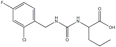 2-({[(2-chloro-4-fluorophenyl)methyl]carbamoyl}amino)pentanoic acid Struktur