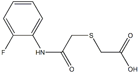 2-({[(2-fluorophenyl)carbamoyl]methyl}sulfanyl)acetic acid Struktur