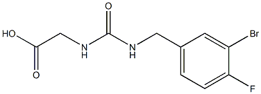 2-({[(3-bromo-4-fluorophenyl)methyl]carbamoyl}amino)acetic acid Struktur