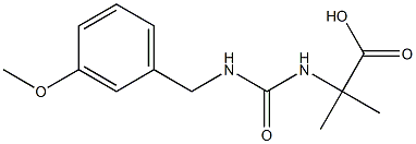 2-({[(3-methoxyphenyl)methyl]carbamoyl}amino)-2-methylpropanoic acid Struktur