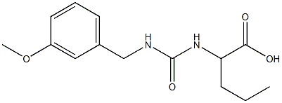 2-({[(3-methoxyphenyl)methyl]carbamoyl}amino)pentanoic acid Struktur