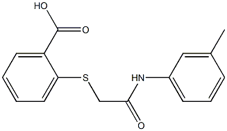 2-({[(3-methylphenyl)carbamoyl]methyl}sulfanyl)benzoic acid Struktur