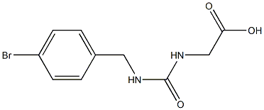 2-({[(4-bromophenyl)methyl]carbamoyl}amino)acetic acid Struktur