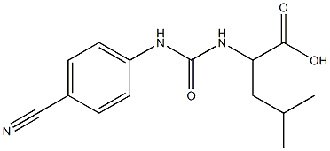 2-({[(4-cyanophenyl)amino]carbonyl}amino)-4-methylpentanoic acid Struktur