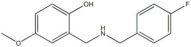 2-({[(4-fluorophenyl)methyl]amino}methyl)-4-methoxyphenol Struktur