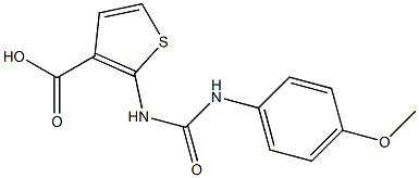 2-({[(4-methoxyphenyl)amino]carbonyl}amino)thiophene-3-carboxylic acid Struktur