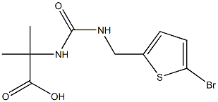 2-({[(5-bromothiophen-2-yl)methyl]carbamoyl}amino)-2-methylpropanoic acid Struktur