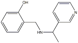 2-({[1-(pyridin-3-yl)ethyl]amino}methyl)phenol Struktur