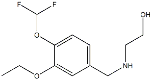 2-({[4-(difluoromethoxy)-3-ethoxyphenyl]methyl}amino)ethan-1-ol Struktur