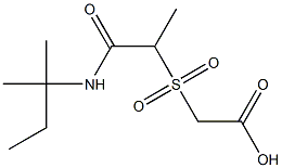 2-({1-[(2-methylbutan-2-yl)carbamoyl]ethane}sulfonyl)acetic acid Struktur