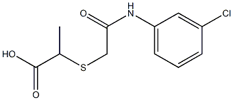 2-({2-[(3-chlorophenyl)amino]-2-oxoethyl}thio)propanoic acid Struktur