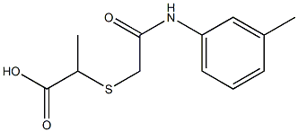 2-({2-[(3-methylphenyl)amino]-2-oxoethyl}thio)propanoic acid Struktur