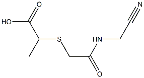 2-({2-[(cyanomethyl)amino]-2-oxoethyl}thio)propanoic acid Struktur