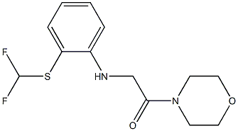 2-({2-[(difluoromethyl)sulfanyl]phenyl}amino)-1-(morpholin-4-yl)ethan-1-one Struktur