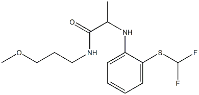 2-({2-[(difluoromethyl)sulfanyl]phenyl}amino)-N-(3-methoxypropyl)propanamide Struktur