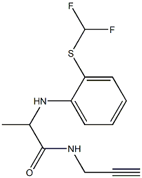 2-({2-[(difluoromethyl)sulfanyl]phenyl}amino)-N-(prop-2-yn-1-yl)propanamide Struktur