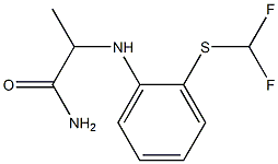 2-({2-[(difluoromethyl)sulfanyl]phenyl}amino)propanamide Struktur