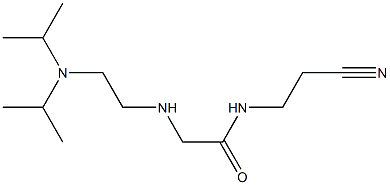 2-({2-[bis(propan-2-yl)amino]ethyl}amino)-N-(2-cyanoethyl)acetamide Struktur