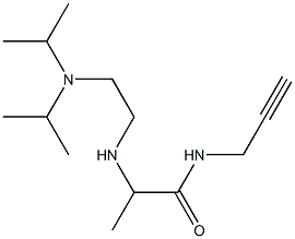 2-({2-[bis(propan-2-yl)amino]ethyl}amino)-N-(prop-2-yn-1-yl)propanamide Struktur