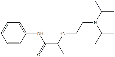 2-({2-[bis(propan-2-yl)amino]ethyl}amino)-N-phenylpropanamide Struktur