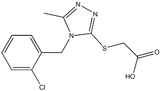 2-({4-[(2-chlorophenyl)methyl]-5-methyl-4H-1,2,4-triazol-3-yl}sulfanyl)acetic acid Struktur