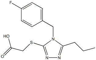 2-({4-[(4-fluorophenyl)methyl]-5-propyl-4H-1,2,4-triazol-3-yl}sulfanyl)acetic acid Struktur