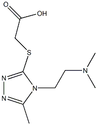 2-({4-[2-(dimethylamino)ethyl]-5-methyl-4H-1,2,4-triazol-3-yl}sulfanyl)acetic acid Struktur