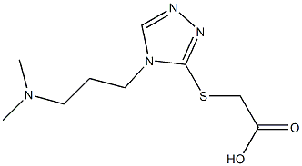 2-({4-[3-(dimethylamino)propyl]-4H-1,2,4-triazol-3-yl}sulfanyl)acetic acid Struktur