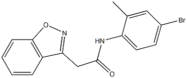 2-(1,2-benzisoxazol-3-yl)-N-(4-bromo-2-methylphenyl)acetamide Struktur