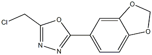 2-(1,3-benzodioxol-5-yl)-5-(chloromethyl)-1,3,4-oxadiazole Struktur