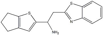 2-(1,3-benzothiazol-2-yl)-1-{4H,5H,6H-cyclopenta[b]thiophen-2-yl}ethan-1-amine Struktur