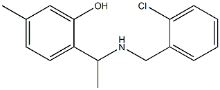 2-(1-{[(2-chlorophenyl)methyl]amino}ethyl)-5-methylphenol Struktur