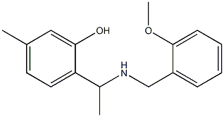 2-(1-{[(2-methoxyphenyl)methyl]amino}ethyl)-5-methylphenol Struktur