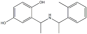 2-(1-{[1-(2-methylphenyl)ethyl]amino}ethyl)benzene-1,4-diol Struktur