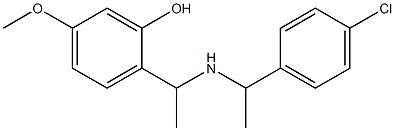 2-(1-{[1-(4-chlorophenyl)ethyl]amino}ethyl)-5-methoxyphenol Struktur