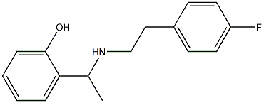 2-(1-{[2-(4-fluorophenyl)ethyl]amino}ethyl)phenol Struktur