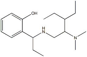 2-(1-{[2-(dimethylamino)-3-ethylpentyl]amino}propyl)phenol Struktur