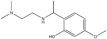 2-(1-{[2-(dimethylamino)ethyl]amino}ethyl)-5-methoxyphenol Struktur