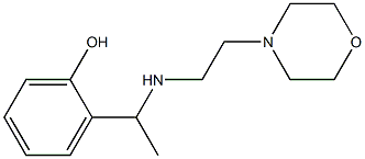 2-(1-{[2-(morpholin-4-yl)ethyl]amino}ethyl)phenol Struktur