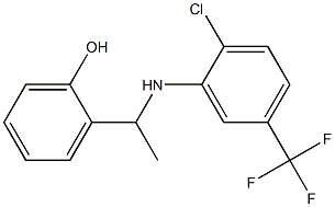 2-(1-{[2-chloro-5-(trifluoromethyl)phenyl]amino}ethyl)phenol Struktur