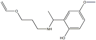 2-(1-{[3-(ethenyloxy)propyl]amino}ethyl)-4-methoxyphenol Struktur