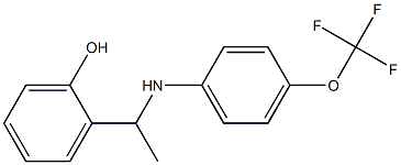 2-(1-{[4-(trifluoromethoxy)phenyl]amino}ethyl)phenol Struktur