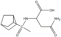 2-(1-{bicyclo[2.2.1]heptan-2-yl}acetamido)-3-carbamoylpropanoic acid Struktur