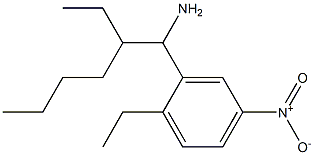 2-(1-amino-2-ethylhexyl)-1-ethyl-4-nitrobenzene Struktur