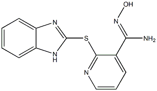 2-(1H-1,3-benzodiazol-2-ylsulfanyl)-N'-hydroxypyridine-3-carboximidamide Struktur