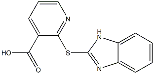 2-(1H-1,3-benzodiazol-2-ylsulfanyl)pyridine-3-carboxylic acid Struktur