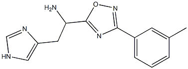 2-(1H-imidazol-4-yl)-1-[3-(3-methylphenyl)-1,2,4-oxadiazol-5-yl]ethan-1-amine Struktur