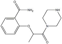 2-(1-methyl-2-oxo-2-piperazin-1-ylethoxy)benzamide Struktur